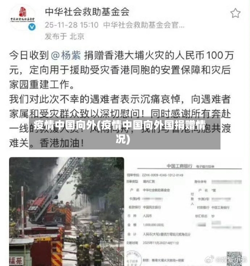 疫情中国向外(疫情中国向外国捐赠情况)