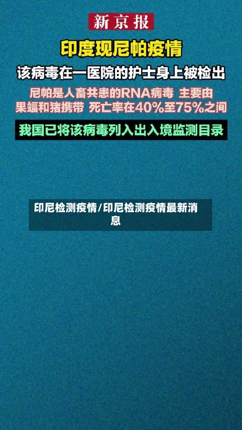 印尼检测疫情/印尼检测疫情最新消息