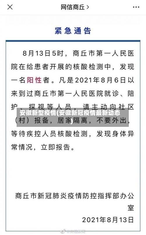 安徽新型疫情(安徽新冠疫情最新动态)