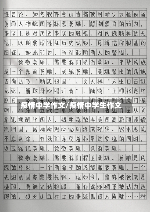 疫情中学作文/疫情中学生作文