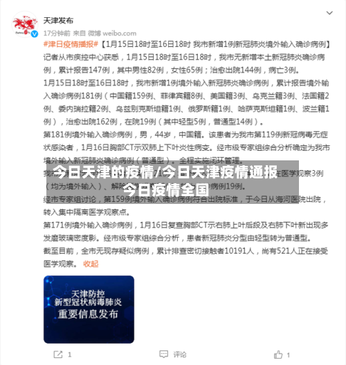 今日天津的疫情/今日天津疫情通报今日疫情全国
