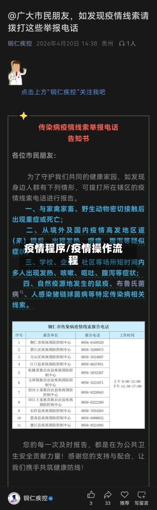 疫情程序/疫情操作流程