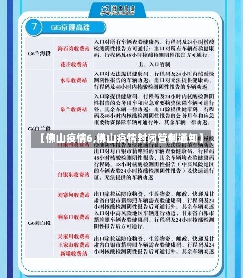【佛山疫情6,佛山疫情封闭管制通知】