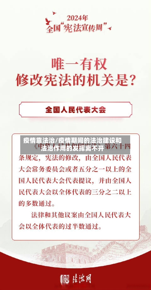 疫情靠法治/疫情期间的法治建设和法治作用的发挥离不开
