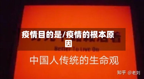 疫情目的是/疫情的根本原因
