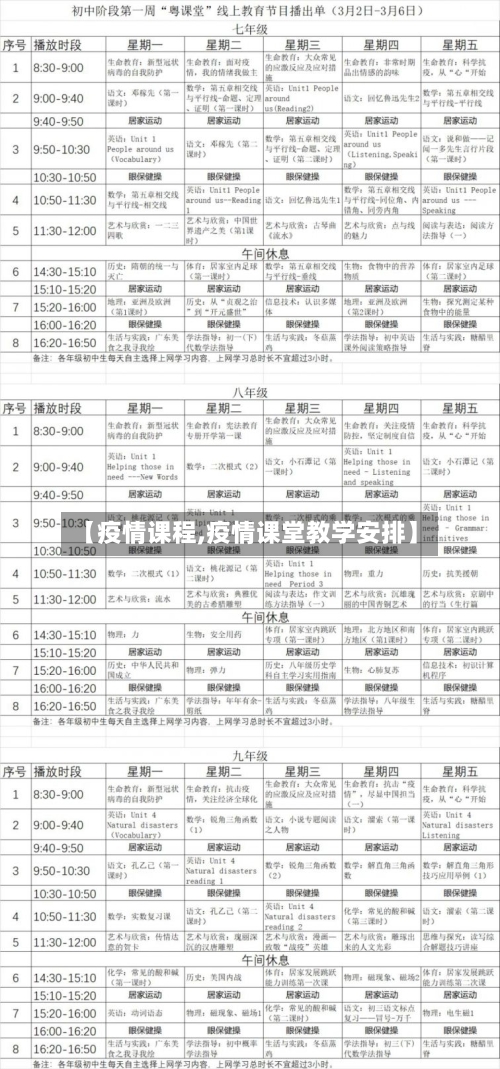 【疫情课程,疫情课堂教学安排】