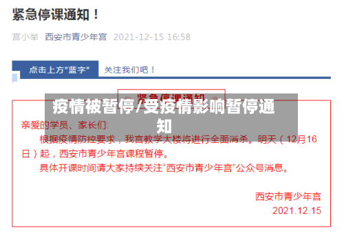 疫情被暂停/受疫情影响暂停通知
