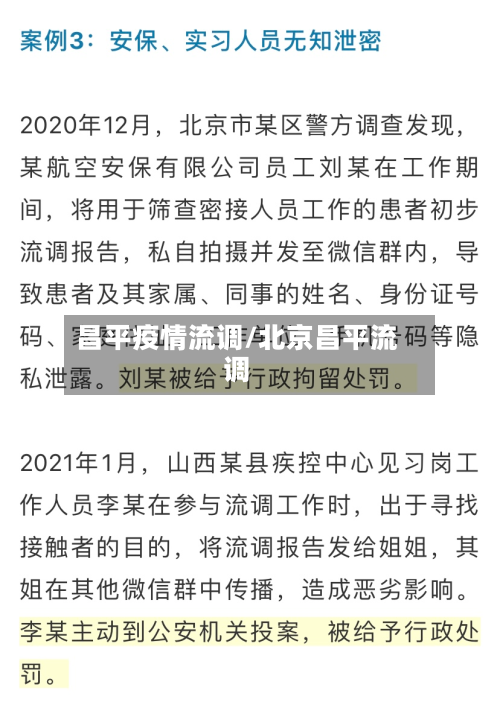 昌平疫情流调/北京昌平流调