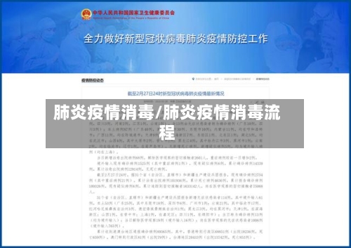 肺炎疫情消毒/肺炎疫情消毒流程
