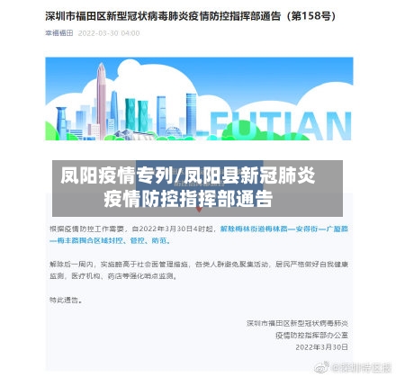 凤阳疫情专列/凤阳县新冠肺炎疫情防控指挥部通告
