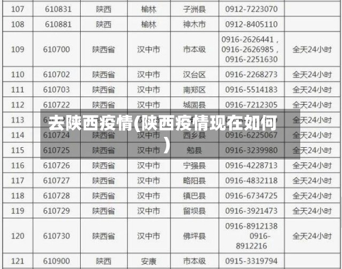 去陕西疫情(陕西疫情现在如何)