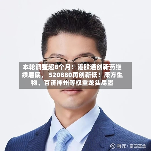 本轮调整超8个月！港股通创新药继续磨底， 520880再创新低！康方生物、百济神州等权重龙头尽墨