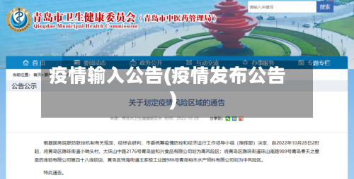 疫情输入公告(疫情发布公告)