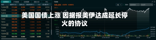 美国国债上涨 因据报美伊达成延长停火的协议