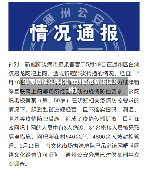 湖南疫情文件(湖南新冠疫情防控文件)