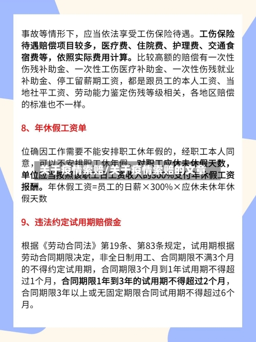 关于疫情索赔/关于疫情索赔的文章