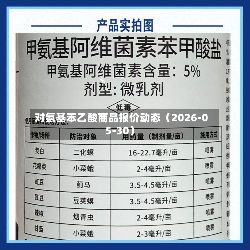 对氨基苯乙酸商品报价动态（2026-05-30）