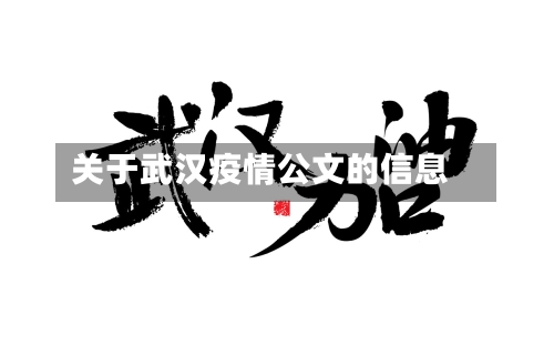关于武汉疫情公文的信息