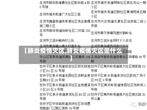 【肺炎疫情灾区,肺炎疫情灾区是什么】