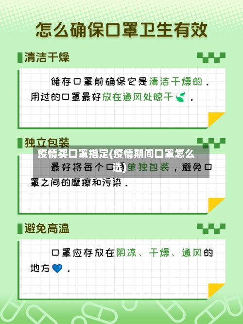 疫情买口罩指定(疫情期间口罩怎么选)