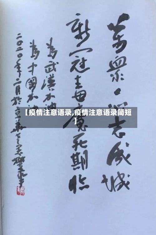 【疫情注意语录,疫情注意语录简短】
