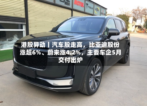 港股异动丨汽车股走高，比亚迪股份涨超6%、蔚来涨4.2%，主要车企5月交付出炉
