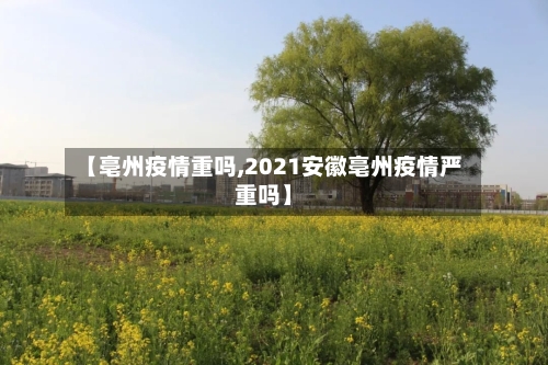 【亳州疫情重吗,2021安徽亳州疫情严重吗】