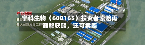 宁科生物（600165）投资者索赔再调解获赔，还可索赔