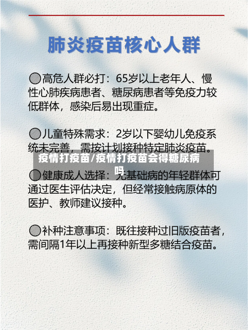 疫情打疫苗/疫情打疫苗会得糖尿病吗