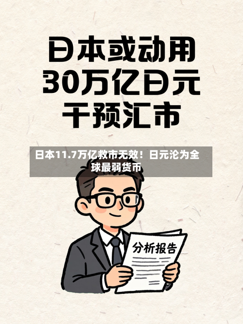 日本11.7万亿救市无效！日元沦为全球最弱货币