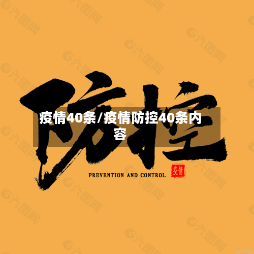 疫情40条/疫情防控40条内容