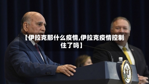 【伊拉克那什么疫情,伊拉克疫情控制住了吗】