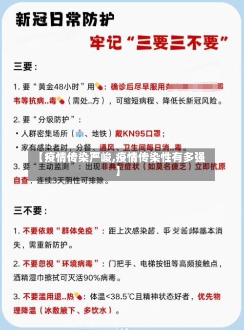 【疫情传染严峻,疫情传染性有多强】