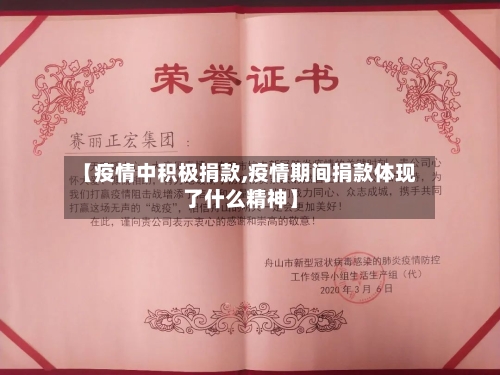 【疫情中积极捐款,疫情期间捐款体现了什么精神】