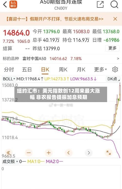 纽约汇市：美元指数创12周来最大涨幅 非农报告提振加息预期