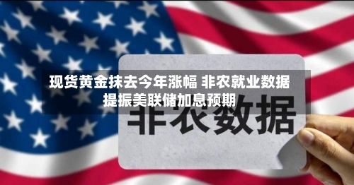现货黄金抹去今年涨幅 非农就业数据提振美联储加息预期