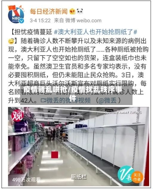 疫情骚乱哄抢/疫情扰乱秩序事件
