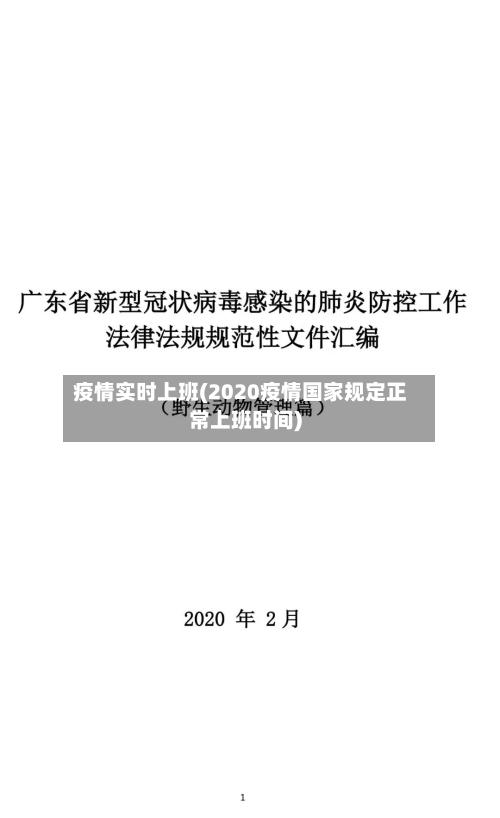疫情实时上班(2020疫情国家规定正常上班时间)