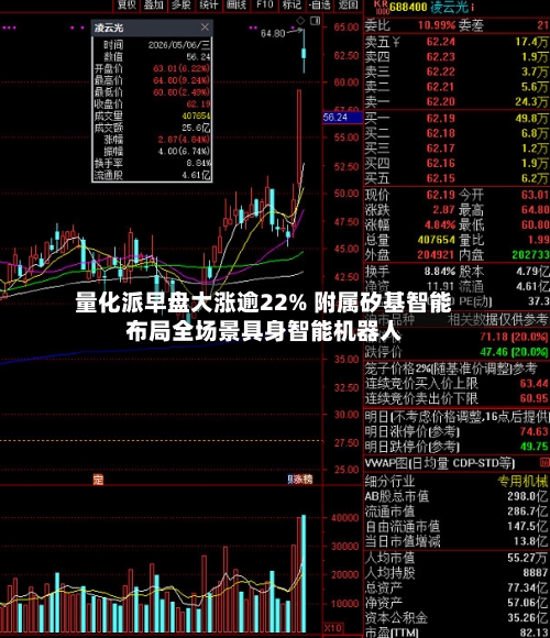 量化派早盘大涨逾22% 附属矽基智能布局全场景具身智能机器人