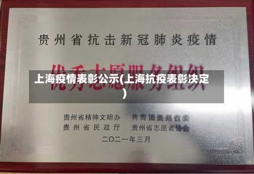 上海疫情表彰公示(上海抗疫表彰决定)