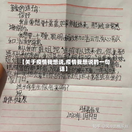 【关于疫情我想说,疫情我想说的一句话】