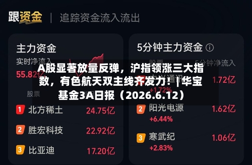 A股显著放量反弹，沪指领涨三大指数，有色航天双主线齐发力！| 华宝基金3A日报（2026.6.12）