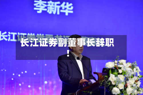 长江证券副董事长辞职！