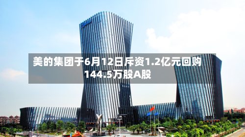 美的集团于6月12日斥资1.2亿元回购144.5万股A股