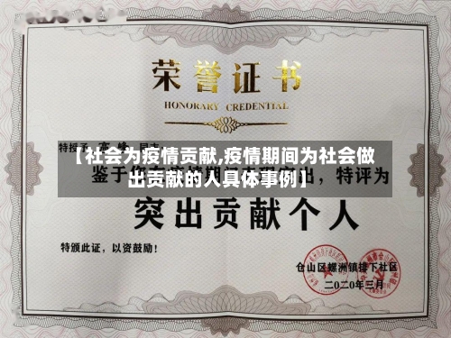 【社会为疫情贡献,疫情期间为社会做出贡献的人具体事例】
