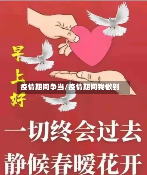 疫情期间争当/疫情期间我做到