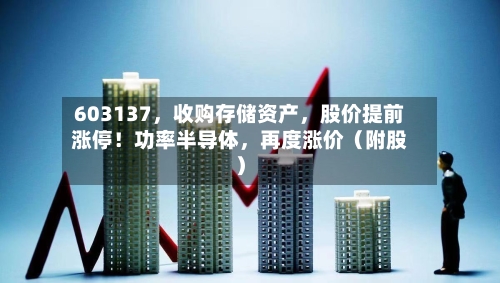 603137，收购存储资产，股价提前涨停！功率半导体，再度涨价（附股）