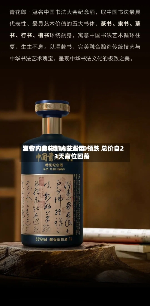 酒价内参6月16日费用发布：青花郎青花汾20领跌 总价自23天高位回落