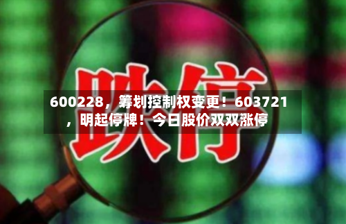 600228，筹划控制权变更！603721，明起停牌！今日股价双双涨停