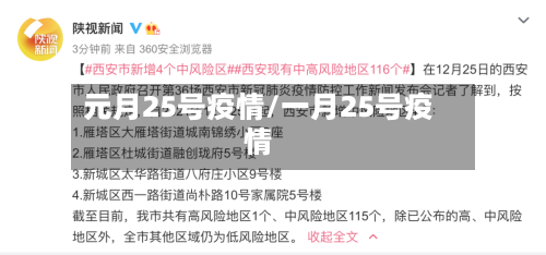 元月25号疫情/一月25号疫情